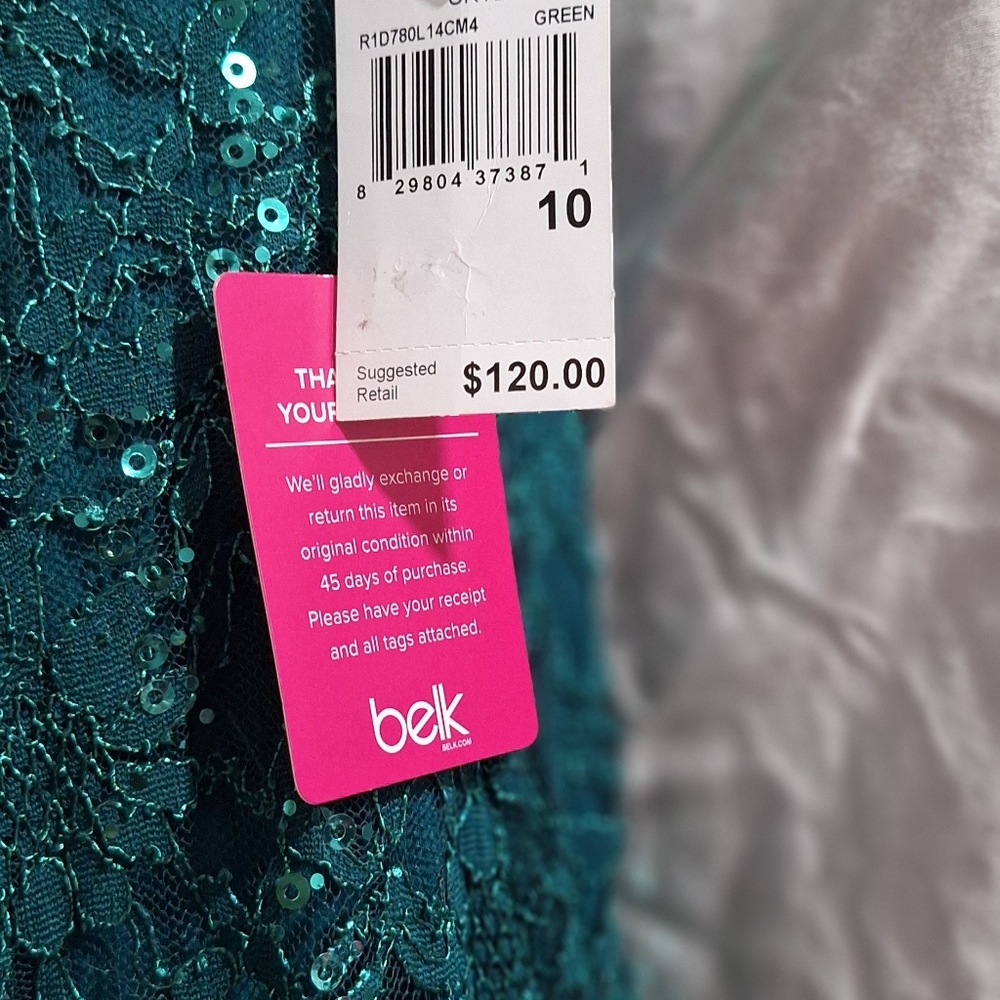 Belk Green Sequin Dress